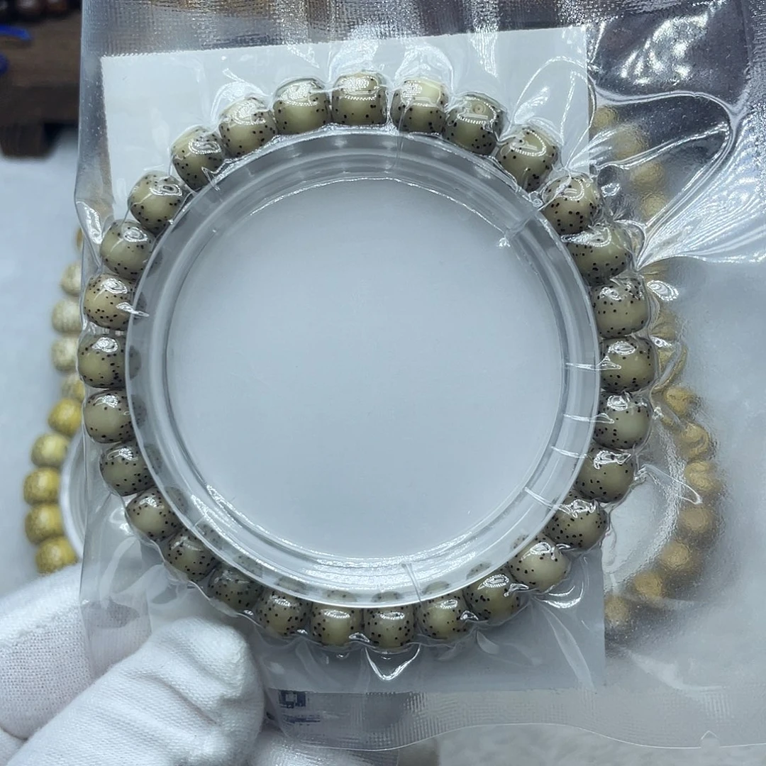 手串星月菩提原生态石玉8✖️7通体留白