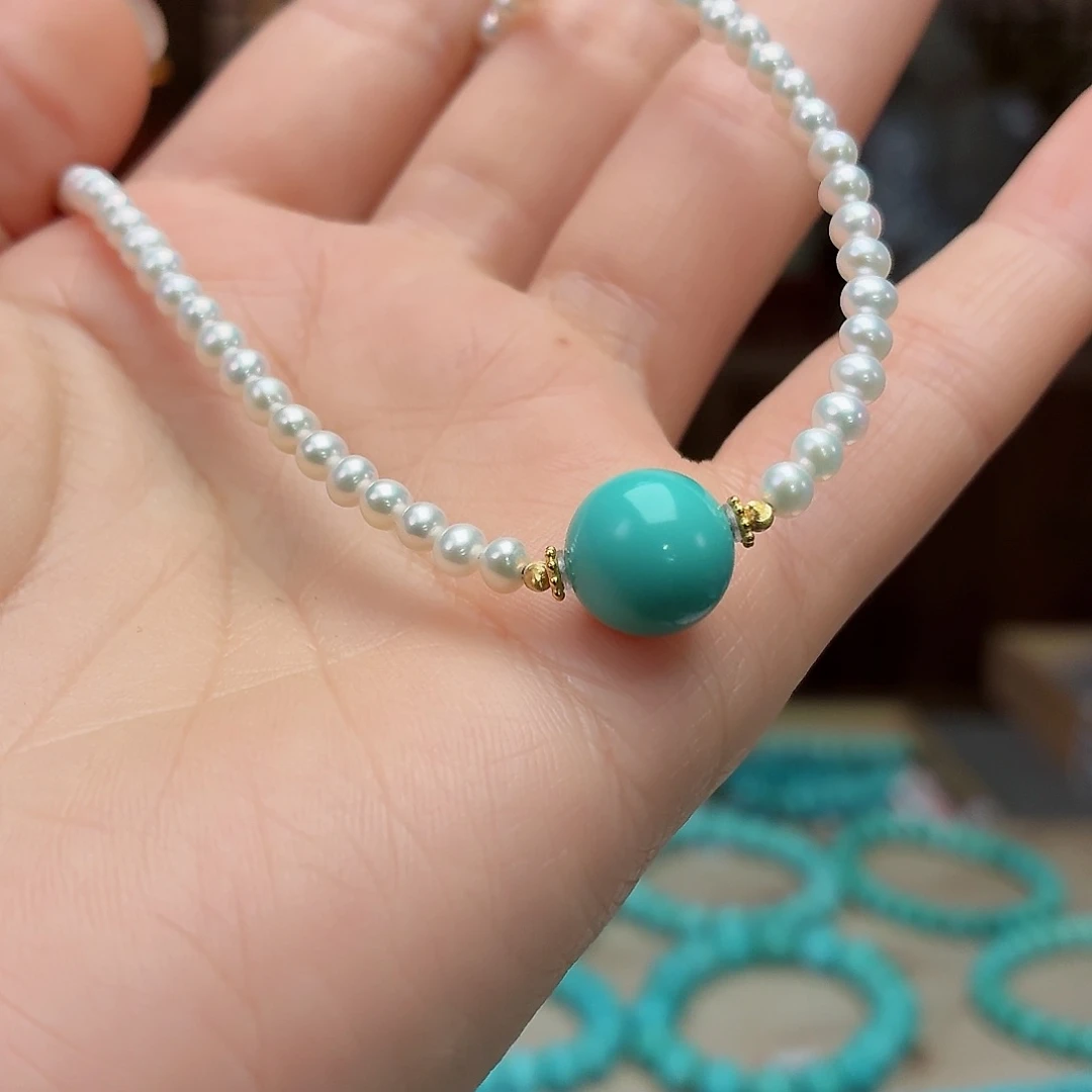 18K金镶嵌绿松石珠宝奇石