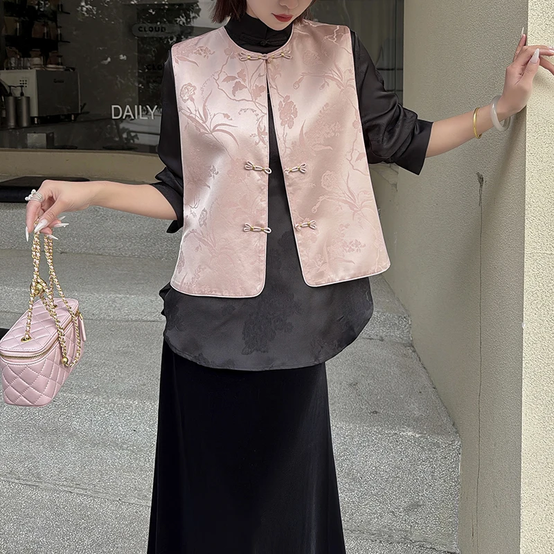 新中式马甲温柔气质甜美国风坎肩女669-8802