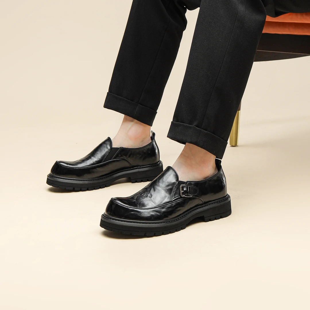 男士皮鞋真皮厚底商务正装时尚百搭男士皮鞋真皮厚底商务正装时尚