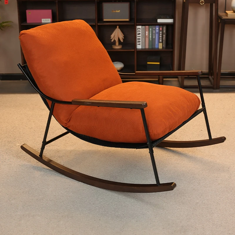 休闲摇摇椅单人沙发椅阳台午休可坐可躺逍遥椅带软垫客厅懒人沙发