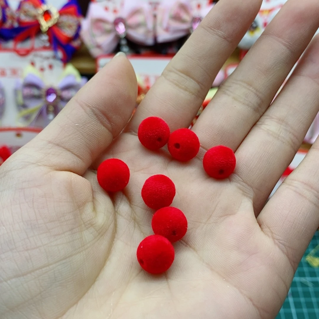 卡10的植绒球 红色100个