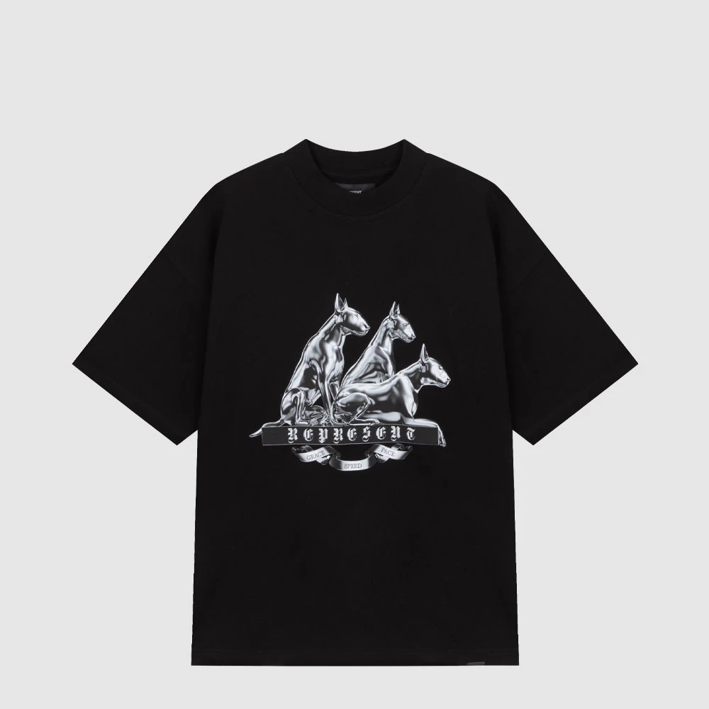 REPRESENT夏季圆领套头logo印花男休闲体恤衫短袖T恤M0521001