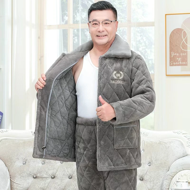 高货加绒加厚睡衣2件套上衣裤子