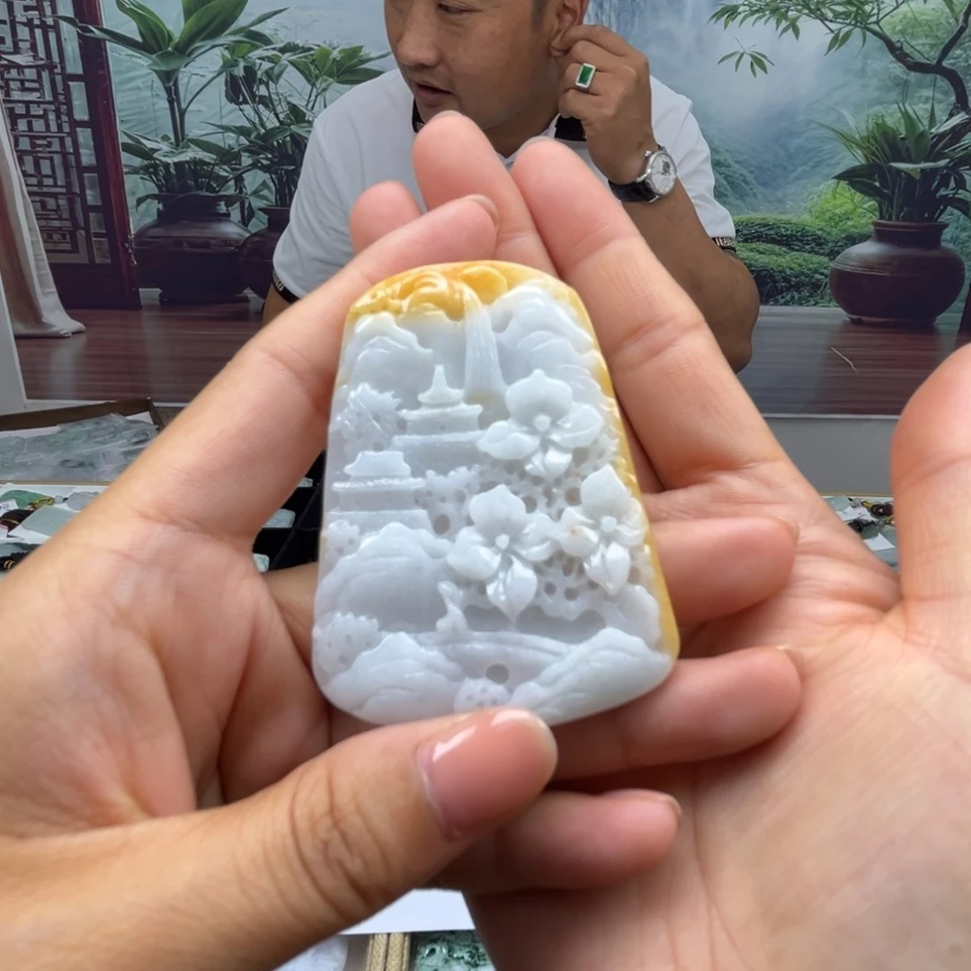 翡翠未镶嵌颈饰天然