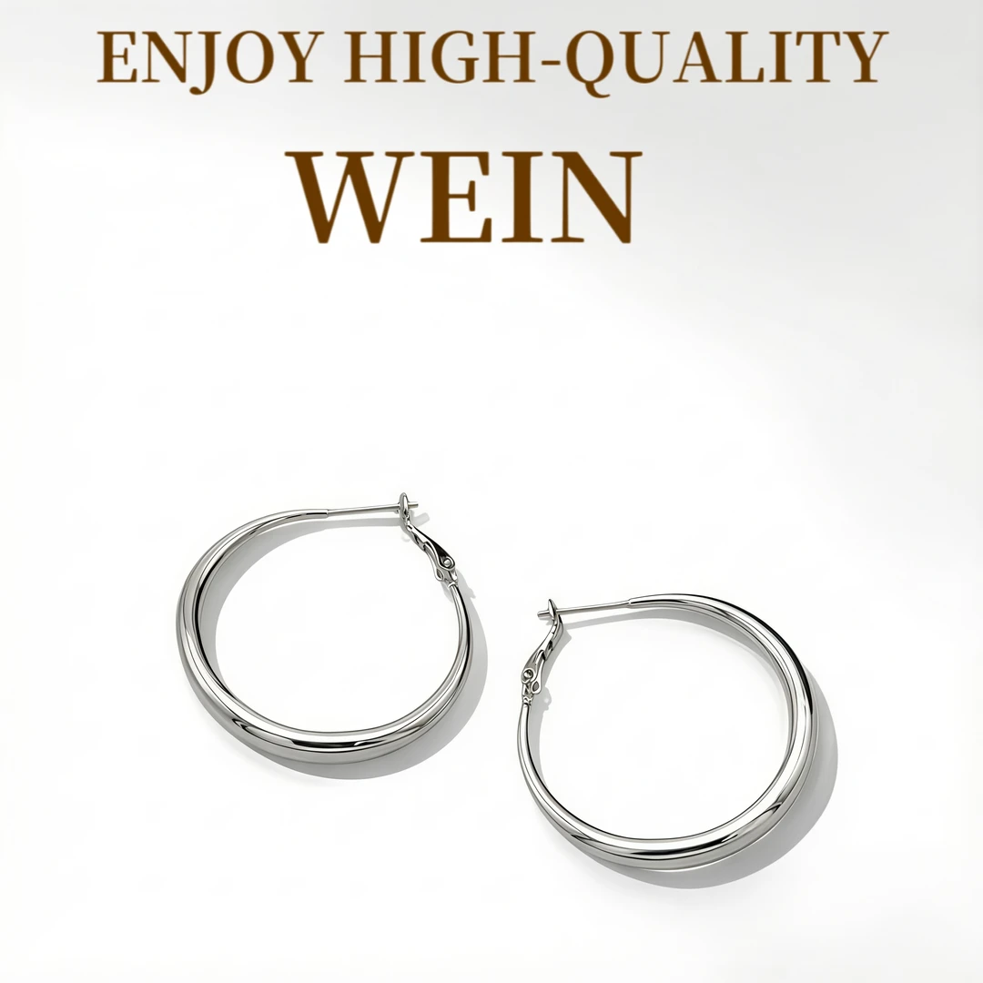 WEIN 铜合金耳饰 金色素圈耳环韩风Ins轻奢气质时尚百搭简约新款