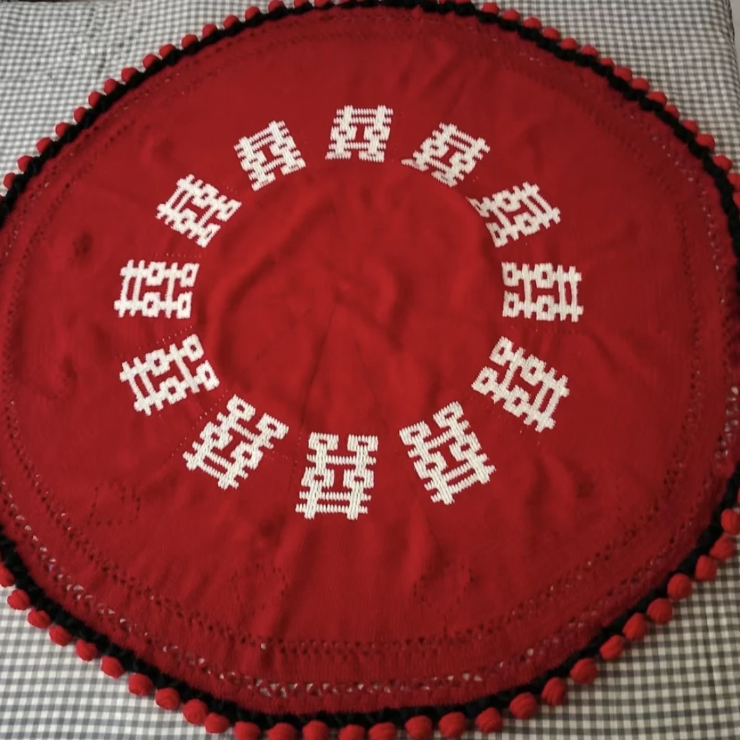 非成品喜毯玫瑰花束毯子材料包母亲节手工毛线康乃馨花卉毯子手工