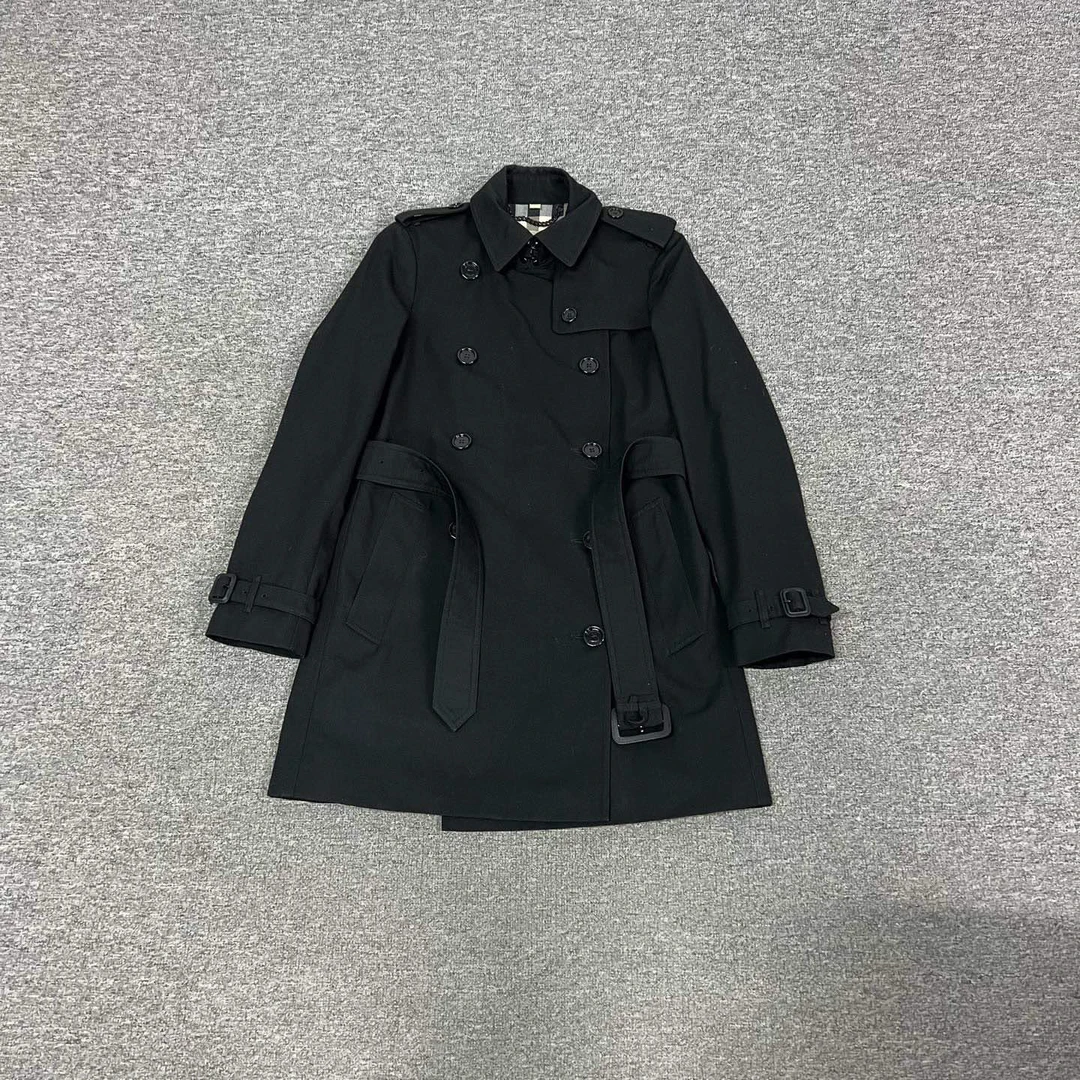 99新 BURBERRY/博柏利 Burberry 黑色 风衣 uk6 （90）