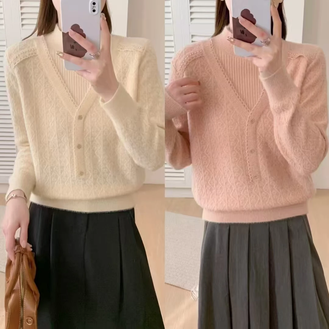 衣念染染❤️时尚百搭保暖雪貂绒毛衣