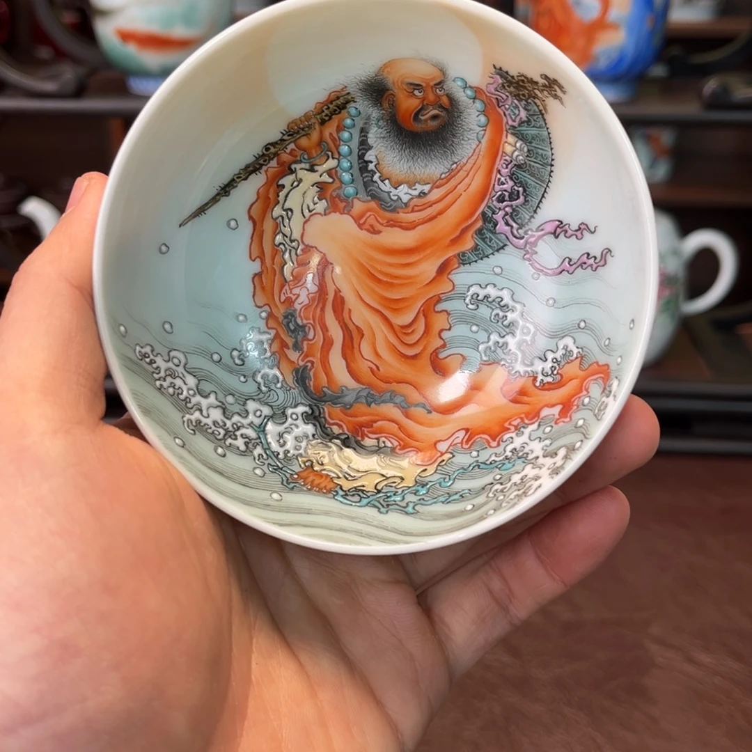 陶杯子景德镇陶东方陶瓷杯子壶盖碗