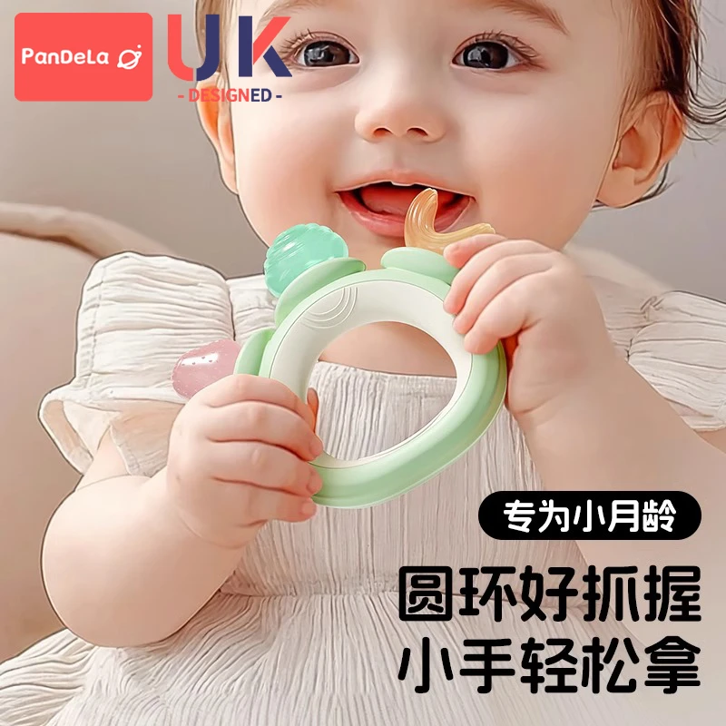 婴儿牙胶小月龄防吃手磨牙棒咬胶口欲期宝宝安抚玩具6个月可水煮