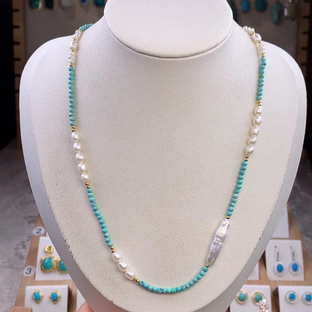 绿松石未镶嵌颈饰