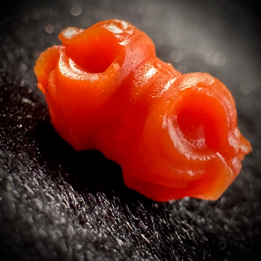 （岳岳文玩）南红金刚杵11x7精品配饰腰珠背云DIY