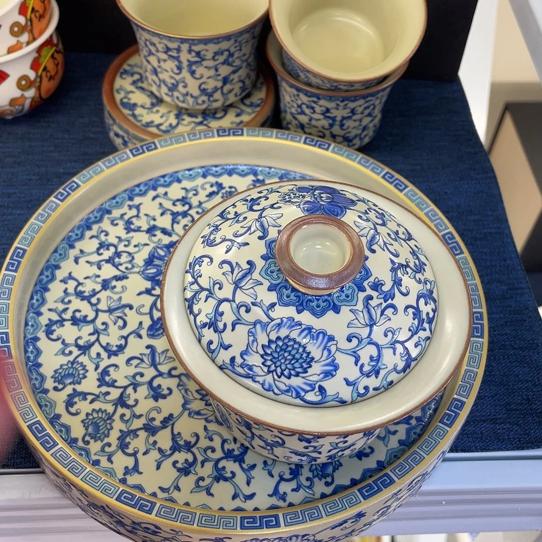 陶景德陶瓷盖碗茶具