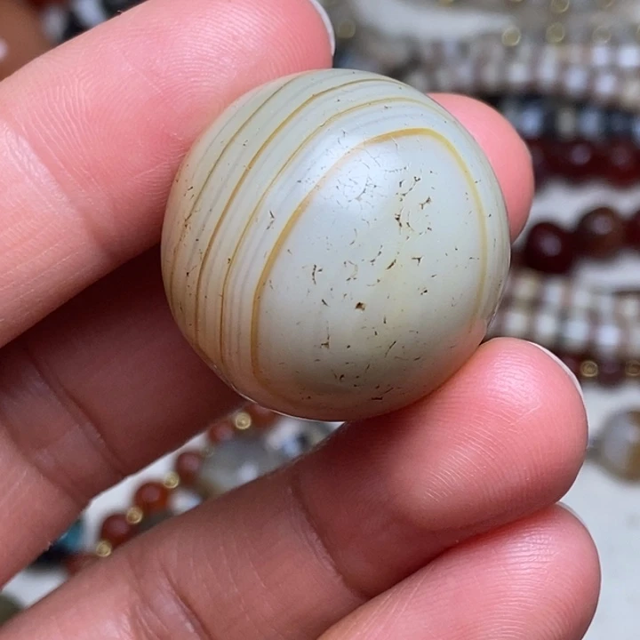 花岗石铁合金藏传古珠珠