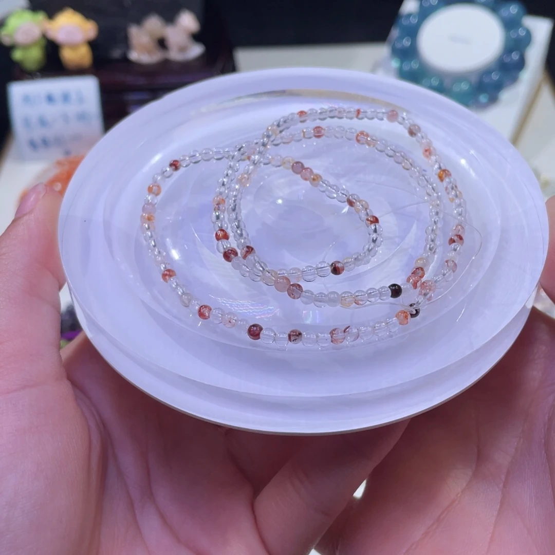 未镶嵌手链水晶锦鲤胶花三圈3mm