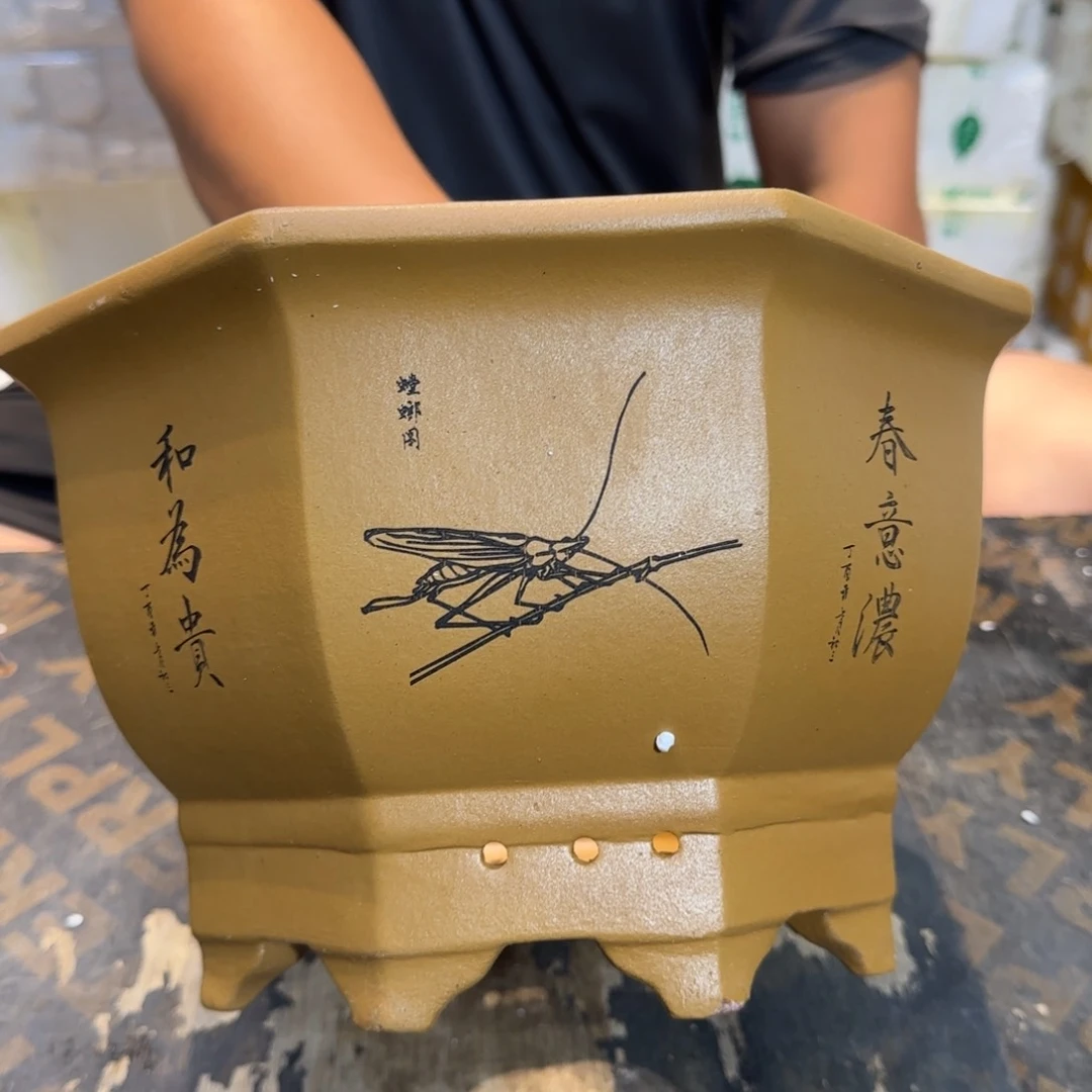 紫砂花盆口径27 25高度16