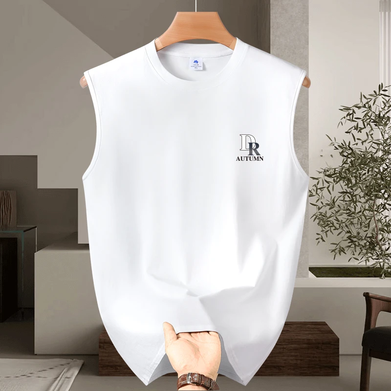 男士纯棉运动健身背心夏季透气无袖T恤t圆领休闲篮球坎肩学生潮流