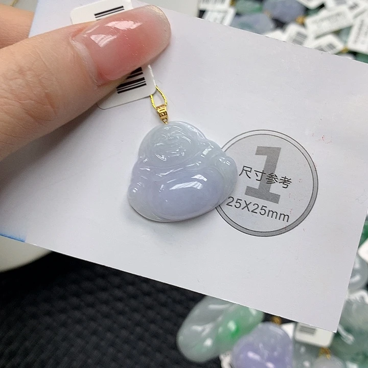 颈饰18K金镶嵌翡翠