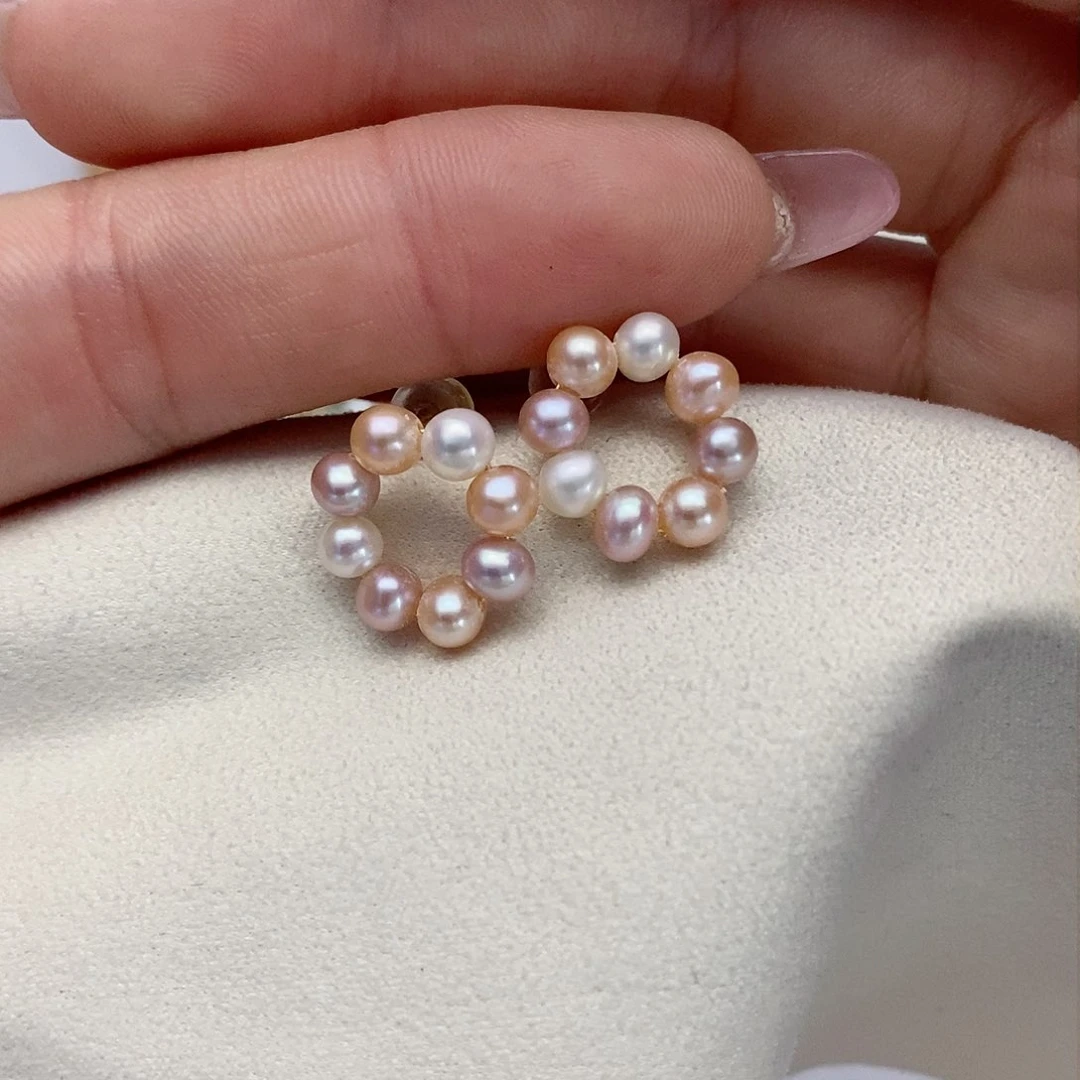 【闪购商品】淡水珍珠耳饰银S925镶嵌31