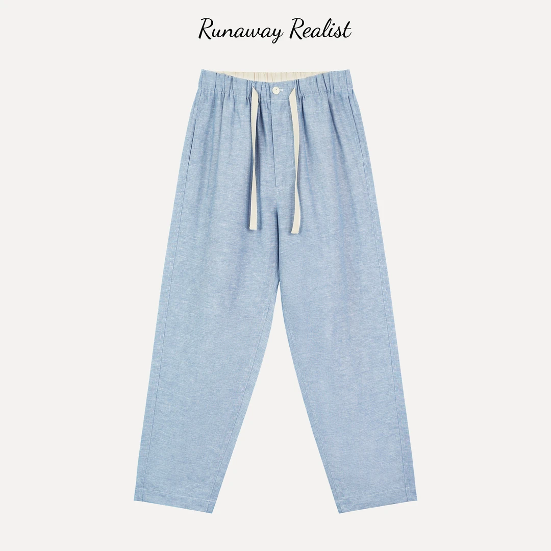 【RUNAWAY REALIST】日系休闲感亚麻宽松哈伦裤 K353