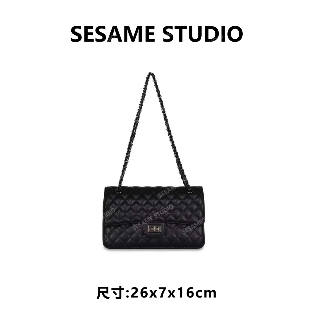 【芝麻集】GQ-9027-黑色休闲时尚百搭腋下女包