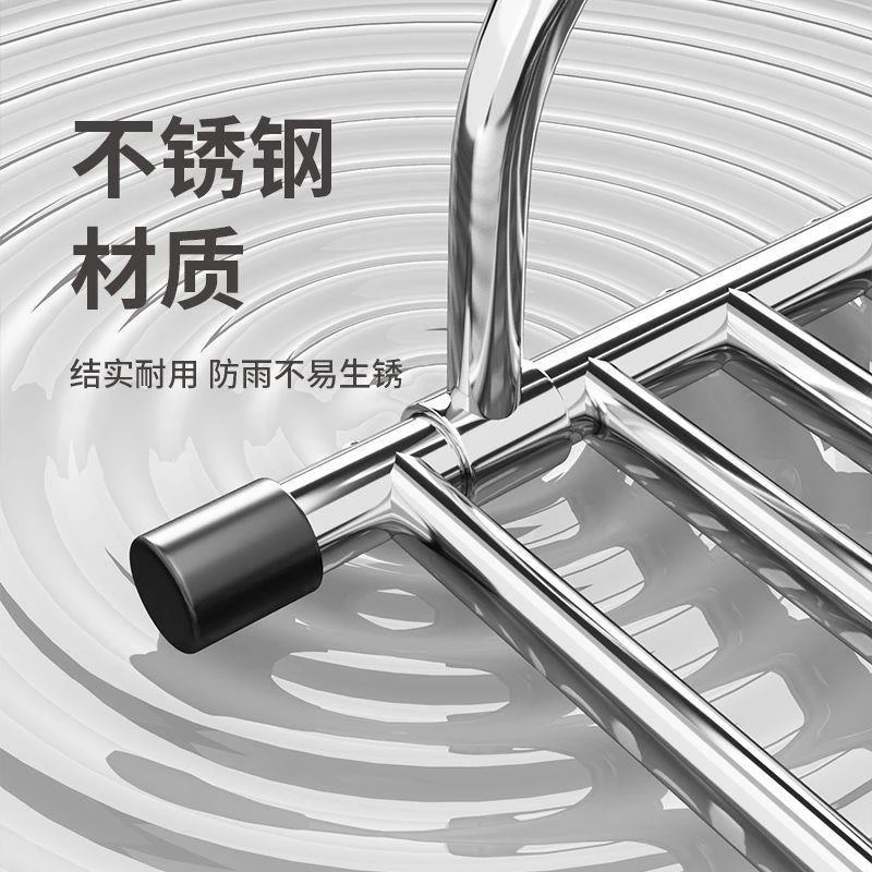 防盗窗阳台晾衣神器护栏窗外晾衣架窗户晾晒杆室外窗台伸缩晒鞋架