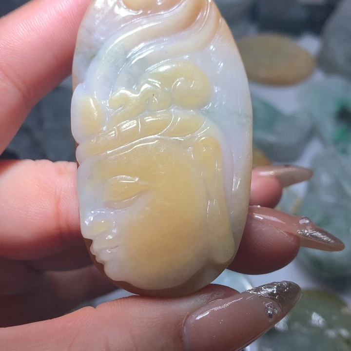 翡翠未镶嵌颈饰保真天然A货翡翠