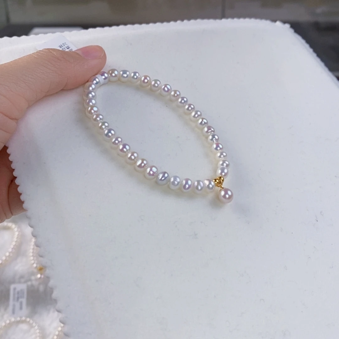 淡水珍珠手绳银S925镶嵌
