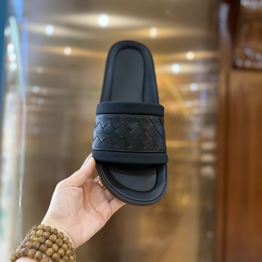 86-12男款商务休闲百搭编制牛皮拖鞋轻奢时尚大气舒适百搭款