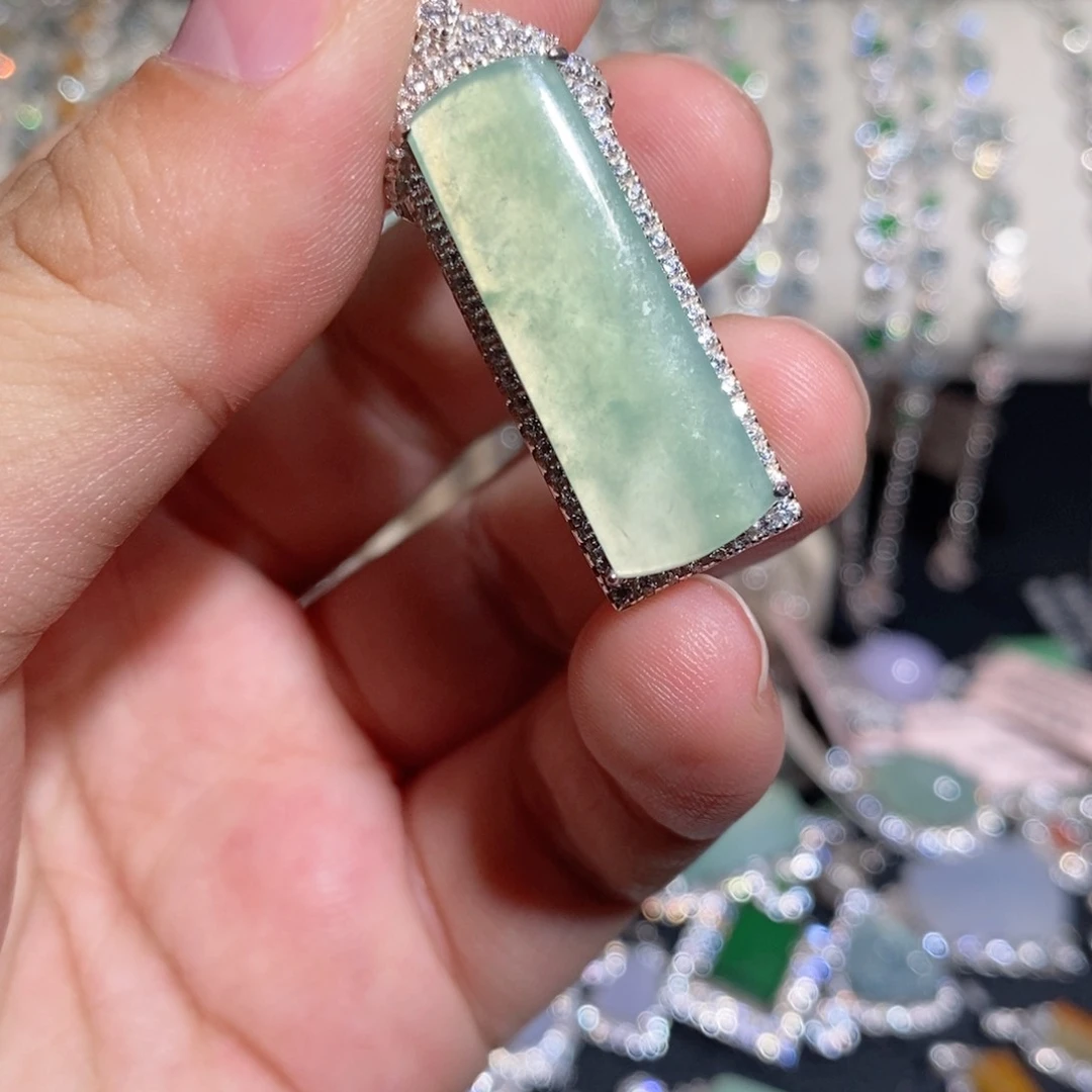 翡翠银S925镶嵌颈饰k k ko