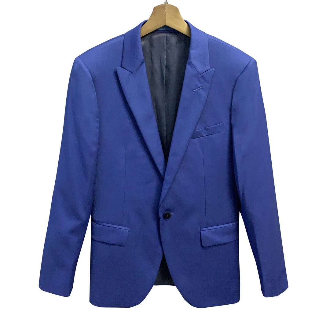 堡【CERR-130支】蓝色意大利面料羊毛西装单西63051B