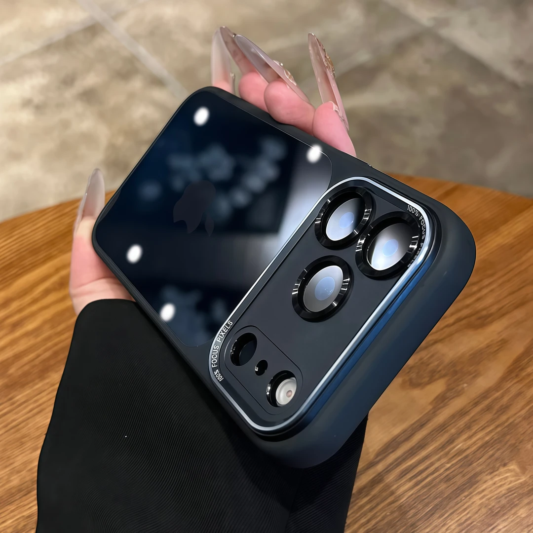 AI按键全包适用于苹果17promax手机壳透黑防摔网红男女保护套小众