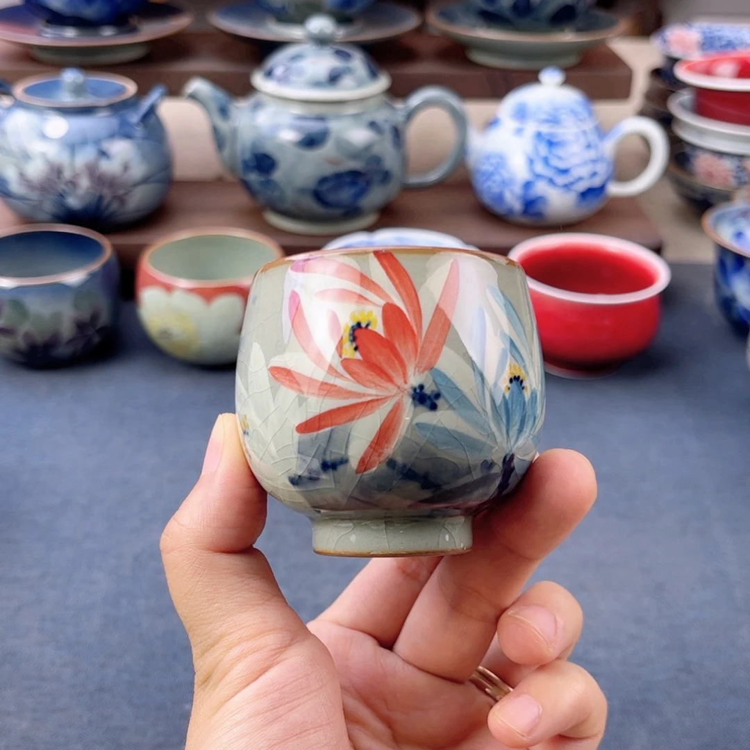 杯景德镇手绘手绘茶具