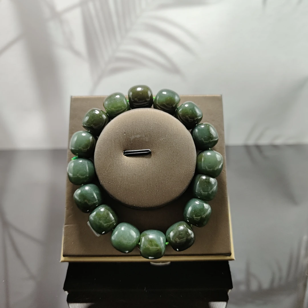 和田玉桶珠手串（卡14）2406