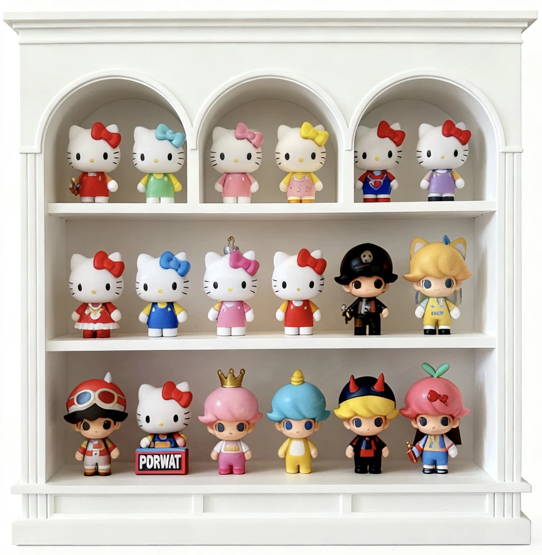 26#-50#可爱萌粒展示柜pla打印可爱公仔展示架大容量陈列透明办公