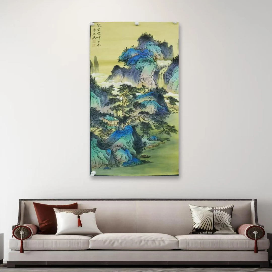 康廷英-手绘国画-1-1-烟云叠嶂-四尺-宣纸-客厅办公室挂画