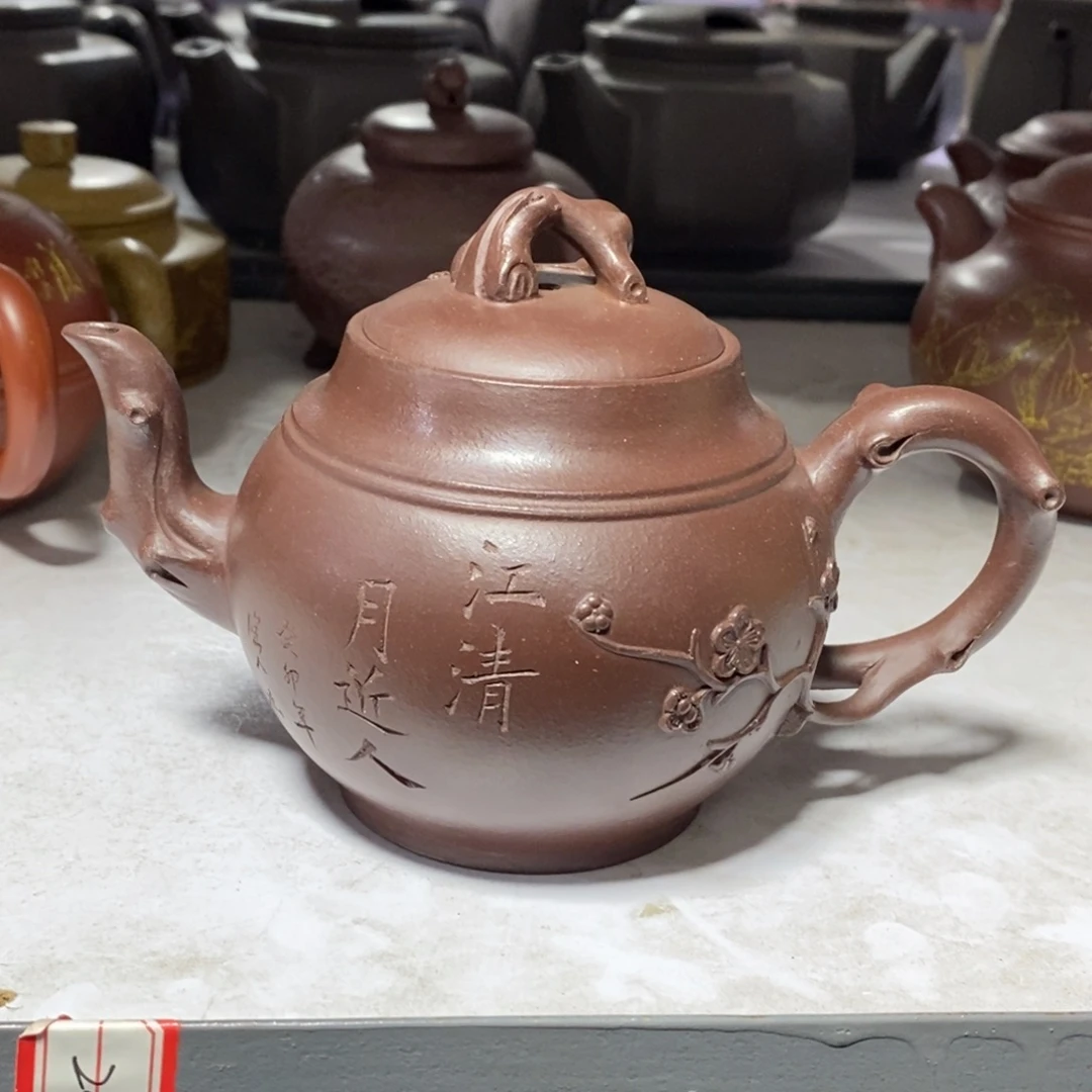 茶壶紫砂白13 梅香
