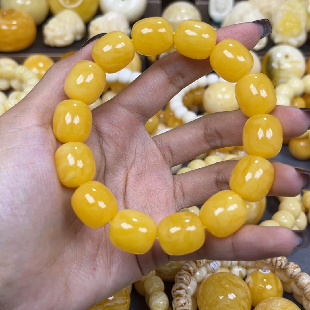 琥珀未镶嵌手串15+