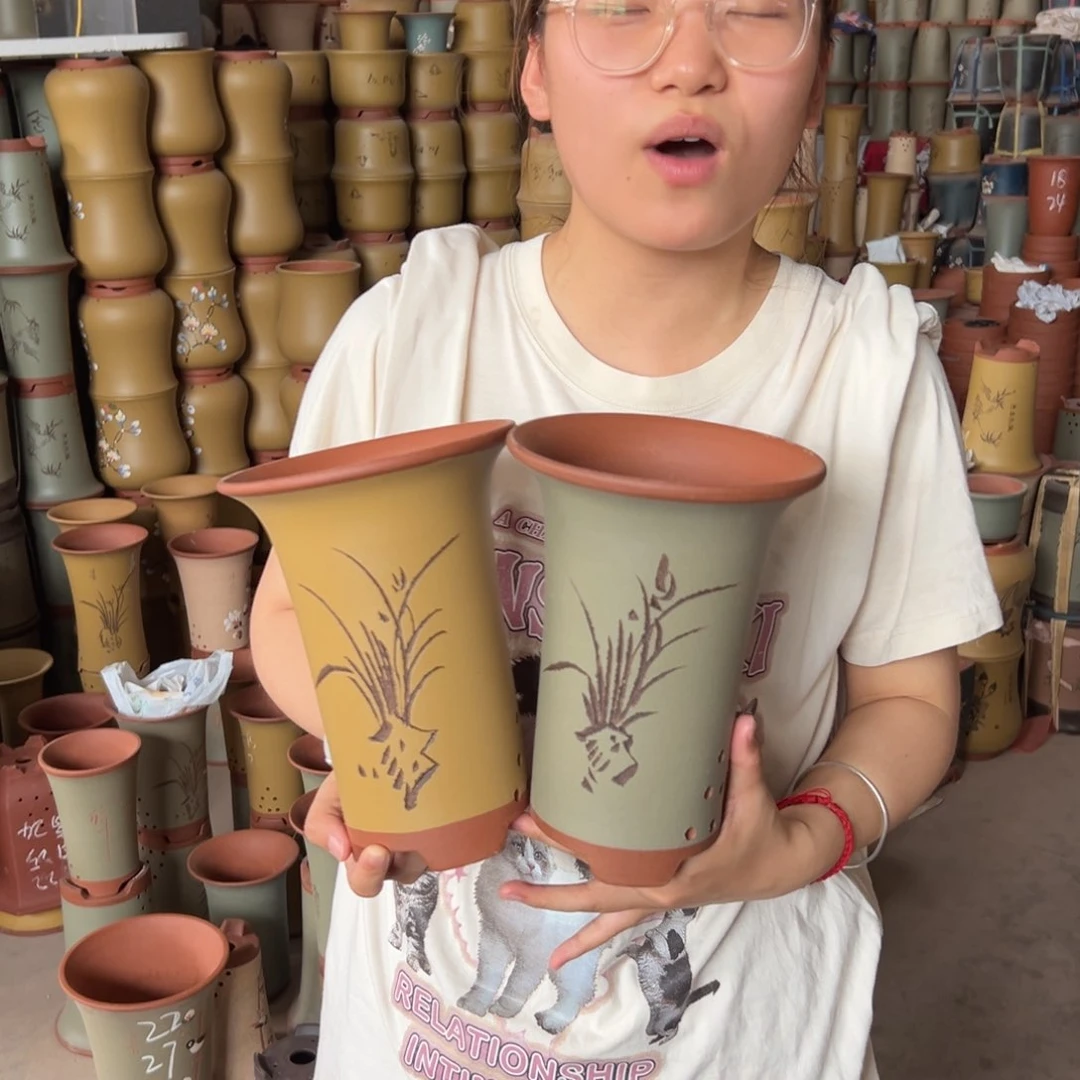 宜兴川阁紫砂花盆