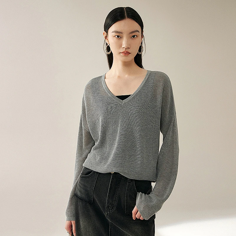 【大叔专属】MOFAN摩凡秋新款巴黎灰毛针织衫MDZ471644
