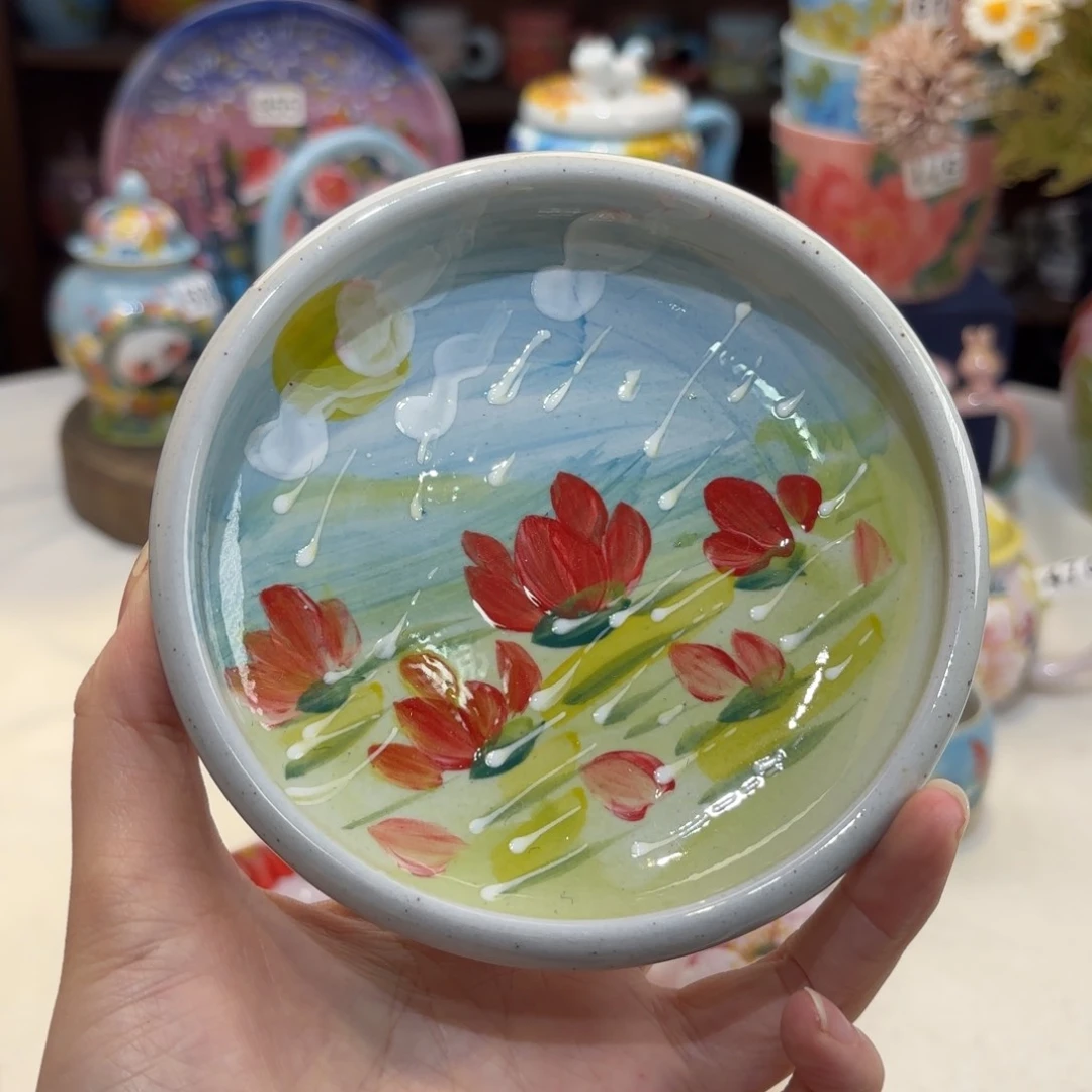 景德镇手绘高温釉下彩陶瓷茶具
