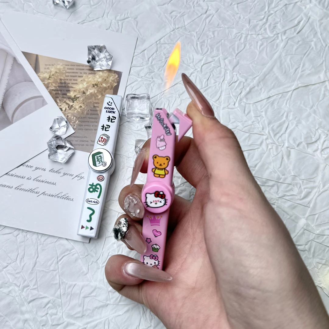 苏苏原创高颜值小巧便携陀螺打火机创意卡通图案解压送男女友情侣