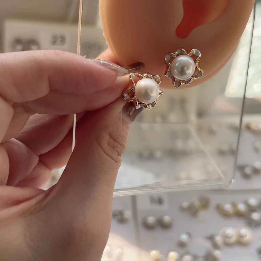 耳饰淡水珍珠合金