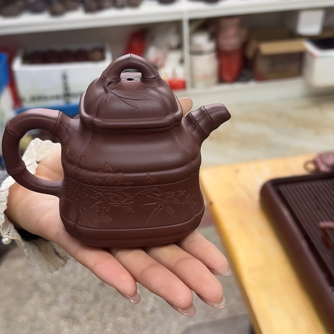 紫砂茶壶紫砂壶四方竹鼎230cc