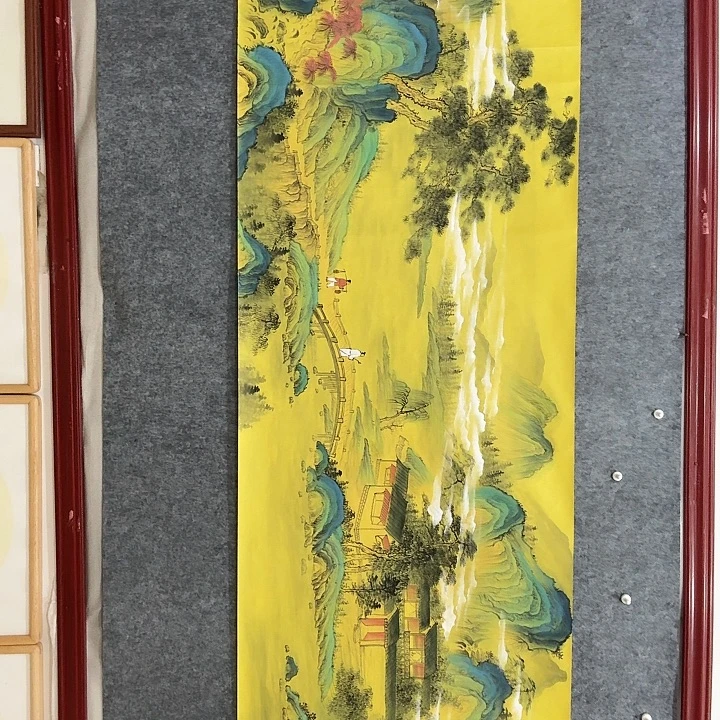 国画手绘国画访友图