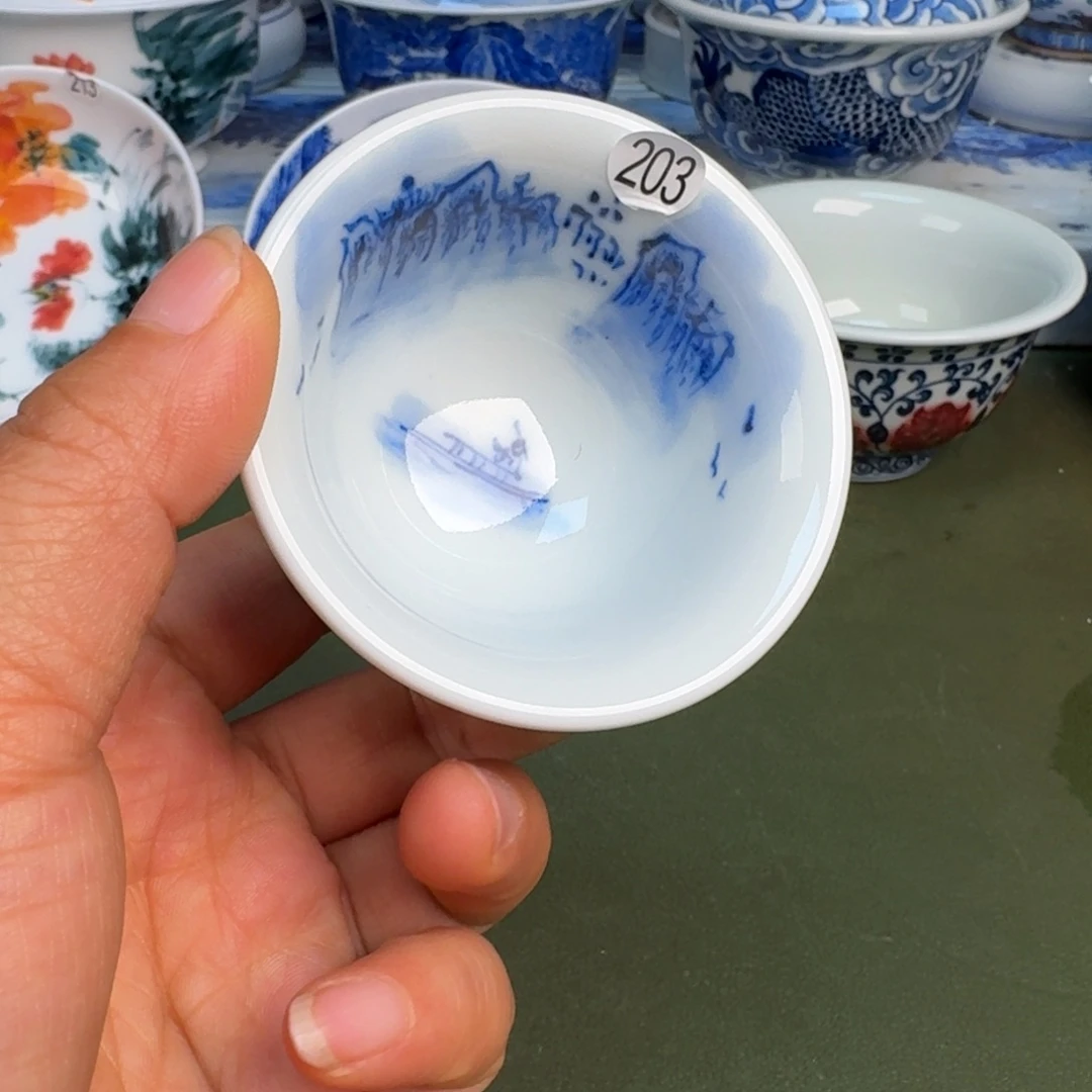 瓷景德镇纯手绘茶具圆圆203