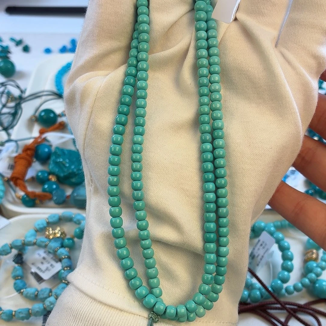 绿松石未镶嵌把件4.5mm