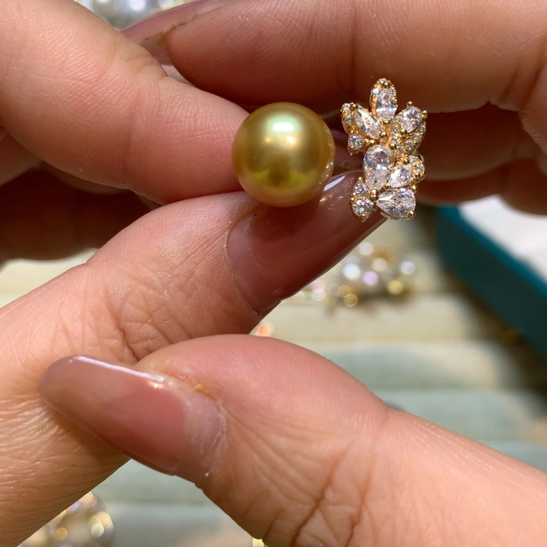 海水珍珠戒指银S925镶嵌