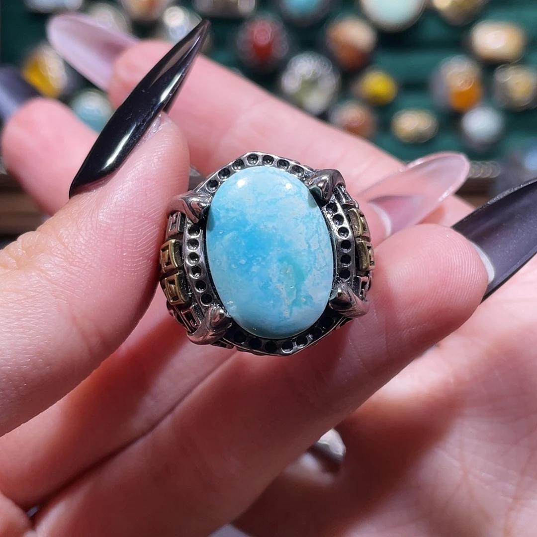 吴***上绿松石银S925镶嵌戒指